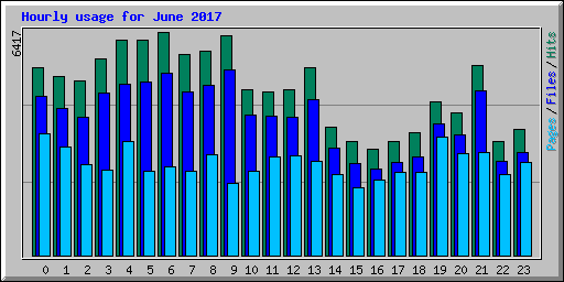 Hourly usage for June 2017