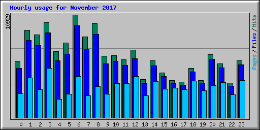 Hourly usage for November 2017