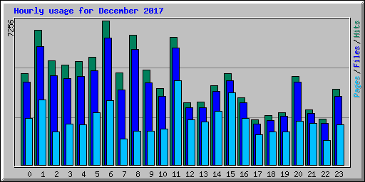 Hourly usage for December 2017